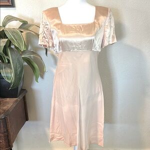 Elegant Cream Satin Dress
